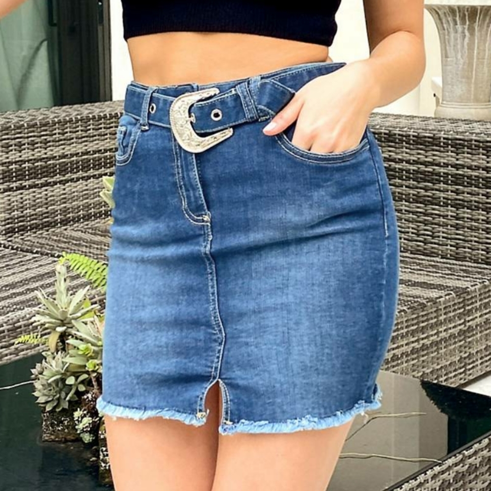 Western denim skirt - Picture 4 of 9